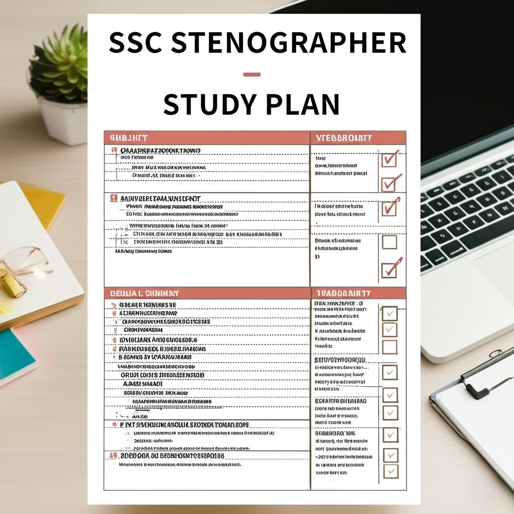 SSC Stenographer Study Plan