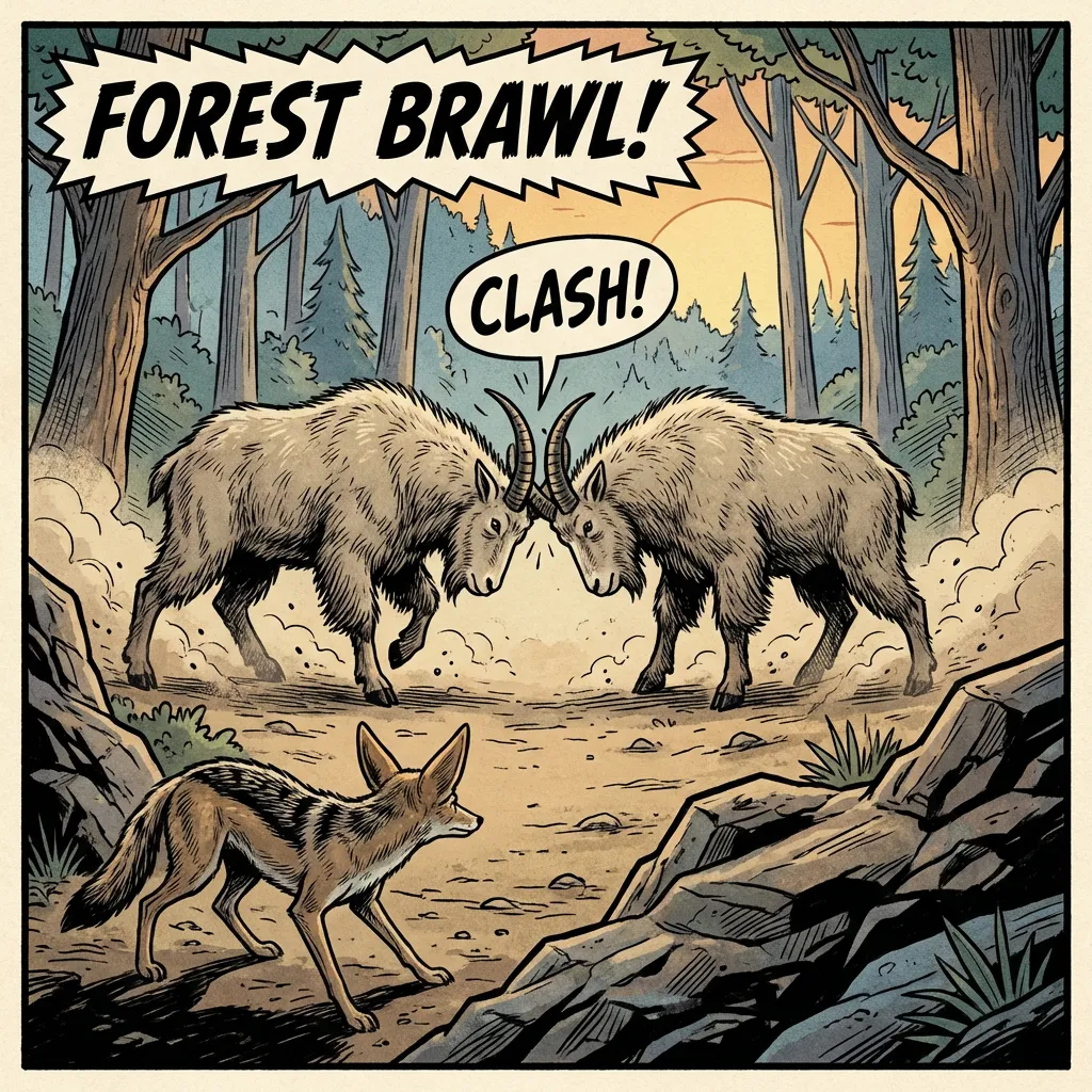 Fighting Goats and the Jackal